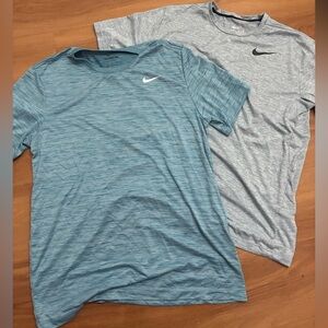 Nike Men's Dri-Fit Tees in Blue and Gray Size L